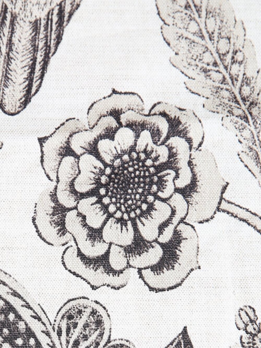 LEE BEHREN Vintage 'Katmandu' Botanical Bird Linen/Cotton Blend Designer Fabric - Picture 9 of 12